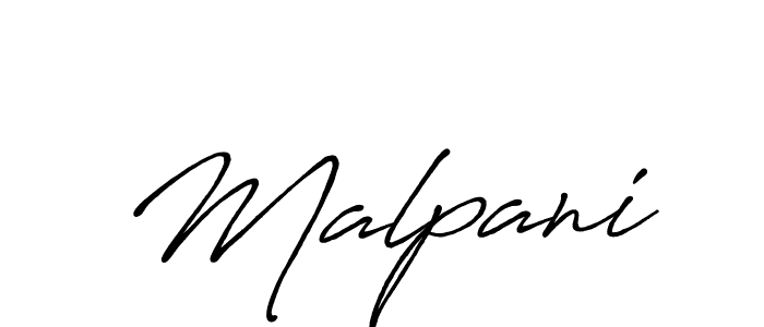 Make a beautiful signature design for name Malpani. With this signature (Antro_Vectra_Bolder) style, you can create a handwritten signature for free. Malpani signature style 7 images and pictures png