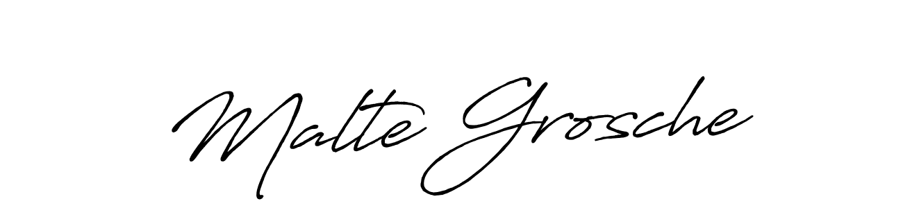 Make a beautiful signature design for name Malte Grosche. With this signature (Antro_Vectra_Bolder) style, you can create a handwritten signature for free. Malte Grosche signature style 7 images and pictures png
