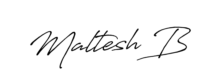 How to make Maltesh B signature? Antro_Vectra_Bolder is a professional autograph style. Create handwritten signature for Maltesh B name. Maltesh B signature style 7 images and pictures png