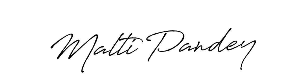 You can use this online signature creator to create a handwritten signature for the name Malti Pandey. This is the best online autograph maker. Malti Pandey signature style 7 images and pictures png