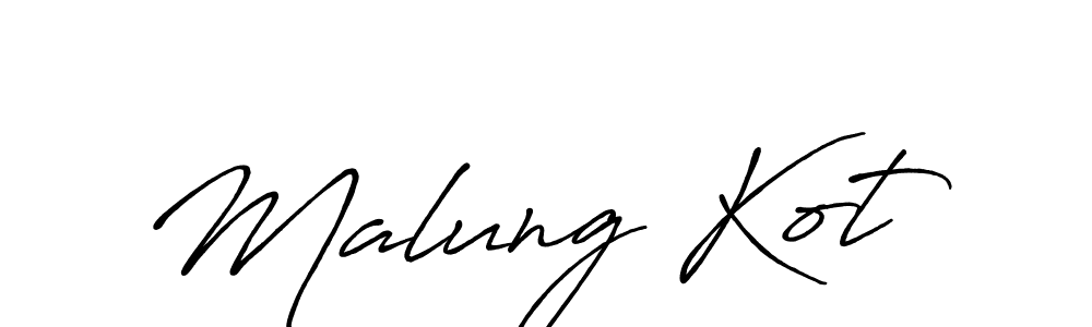 Design your own signature with our free online signature maker. With this signature software, you can create a handwritten (Antro_Vectra_Bolder) signature for name Malung Kot. Malung Kot signature style 7 images and pictures png