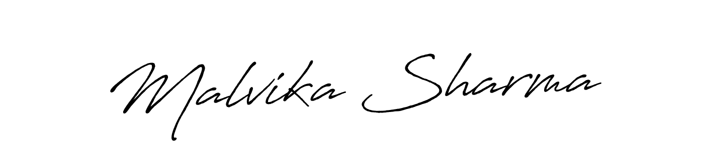 Design your own signature with our free online signature maker. With this signature software, you can create a handwritten (Antro_Vectra_Bolder) signature for name Malvika Sharma. Malvika Sharma signature style 7 images and pictures png