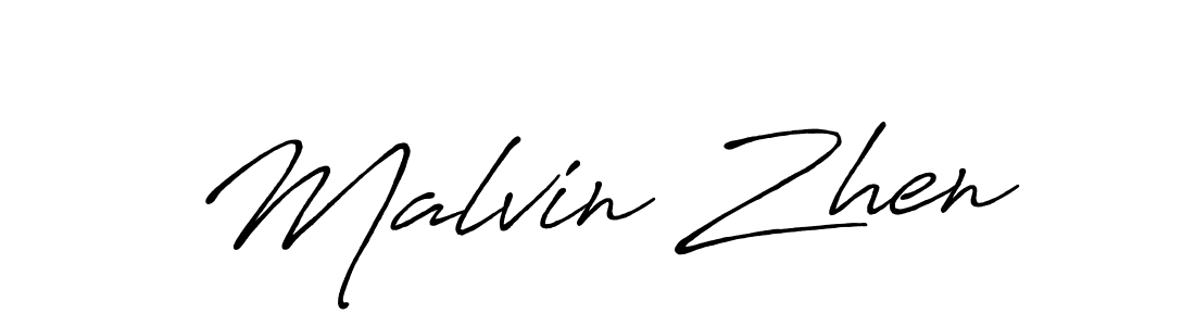 Create a beautiful signature design for name Malvin Zhen. With this signature (Antro_Vectra_Bolder) fonts, you can make a handwritten signature for free. Malvin Zhen signature style 7 images and pictures png