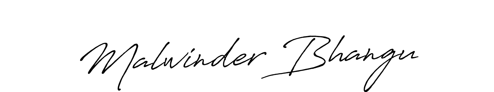 Make a beautiful signature design for name Malwinder Bhangu. With this signature (Antro_Vectra_Bolder) style, you can create a handwritten signature for free. Malwinder Bhangu signature style 7 images and pictures png