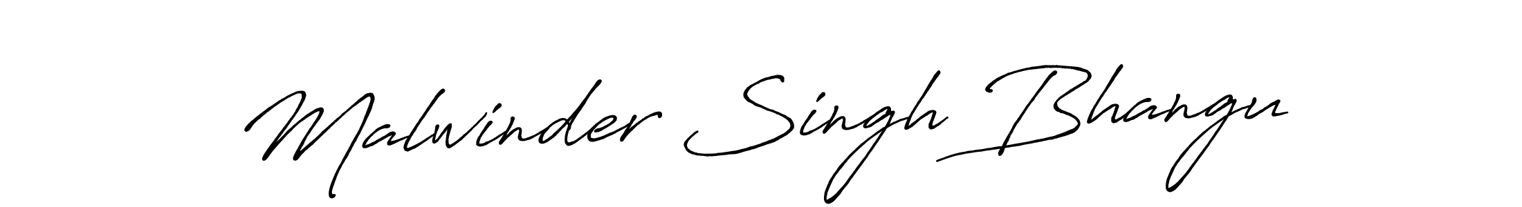 Also we have Malwinder Singh Bhangu name is the best signature style. Create professional handwritten signature collection using Antro_Vectra_Bolder autograph style. Malwinder Singh Bhangu signature style 7 images and pictures png