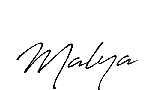 Design your own signature with our free online signature maker. With this signature software, you can create a handwritten (Antro_Vectra_Bolder) signature for name Malya. Malya signature style 7 images and pictures png