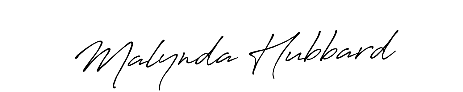 Make a beautiful signature design for name Malynda Hubbard. With this signature (Antro_Vectra_Bolder) style, you can create a handwritten signature for free. Malynda Hubbard signature style 7 images and pictures png
