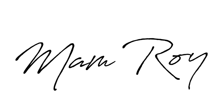 Mam Roy stylish signature style. Best Handwritten Sign (Antro_Vectra_Bolder) for my name. Handwritten Signature Collection Ideas for my name Mam Roy. Mam Roy signature style 7 images and pictures png