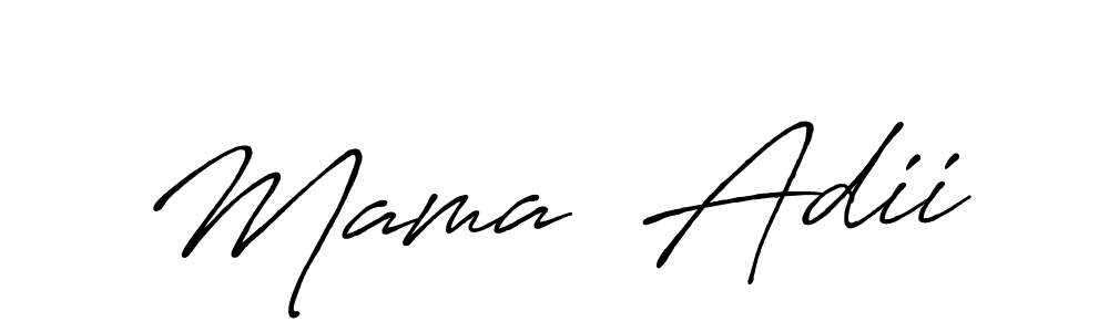 The best way (Antro_Vectra_Bolder) to make a short signature is to pick only two or three words in your name. The name Mama  Adii include a total of six letters. For converting this name. Mama  Adii signature style 7 images and pictures png