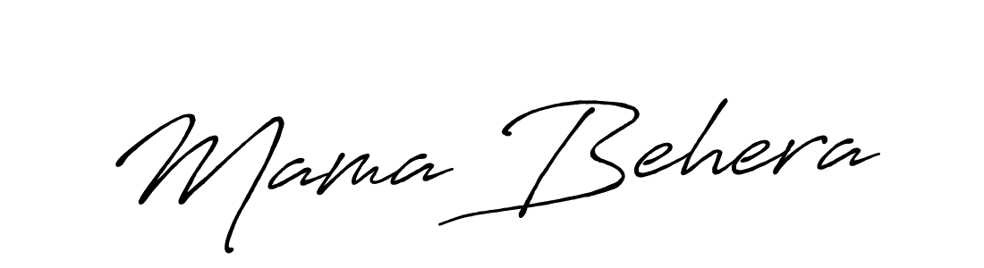 Create a beautiful signature design for name Mama Behera. With this signature (Antro_Vectra_Bolder) fonts, you can make a handwritten signature for free. Mama Behera signature style 7 images and pictures png