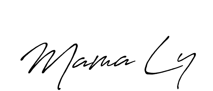 How to make Mama Ly name signature. Use Antro_Vectra_Bolder style for creating short signs online. This is the latest handwritten sign. Mama Ly signature style 7 images and pictures png