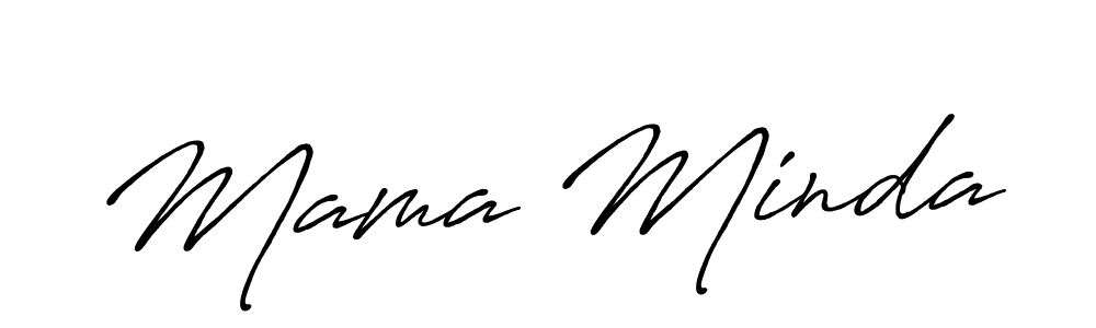 Use a signature maker to create a handwritten signature online. With this signature software, you can design (Antro_Vectra_Bolder) your own signature for name Mama Minda. Mama Minda signature style 7 images and pictures png