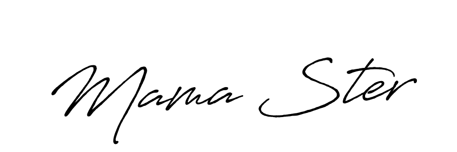 Create a beautiful signature design for name Mama Ster. With this signature (Antro_Vectra_Bolder) fonts, you can make a handwritten signature for free. Mama Ster signature style 7 images and pictures png