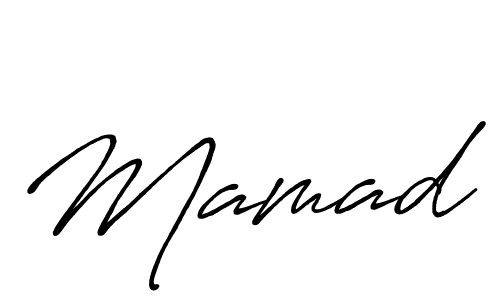 Create a beautiful signature design for name Mamad. With this signature (Antro_Vectra_Bolder) fonts, you can make a handwritten signature for free. Mamad signature style 7 images and pictures png