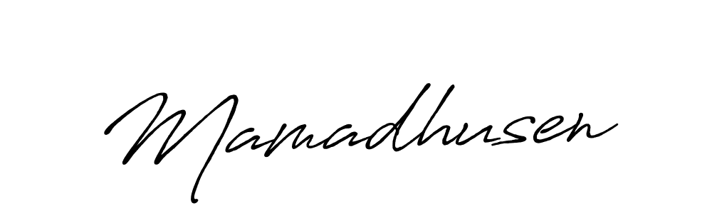 Mamadhusen stylish signature style. Best Handwritten Sign (Antro_Vectra_Bolder) for my name. Handwritten Signature Collection Ideas for my name Mamadhusen. Mamadhusen signature style 7 images and pictures png