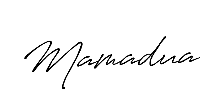 Make a beautiful signature design for name Mamadua. With this signature (Antro_Vectra_Bolder) style, you can create a handwritten signature for free. Mamadua signature style 7 images and pictures png