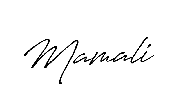 How to make Mamali name signature. Use Antro_Vectra_Bolder style for creating short signs online. This is the latest handwritten sign. Mamali signature style 7 images and pictures png