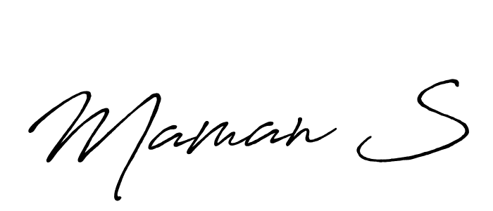 Best and Professional Signature Style for Maman S. Antro_Vectra_Bolder Best Signature Style Collection. Maman S signature style 7 images and pictures png