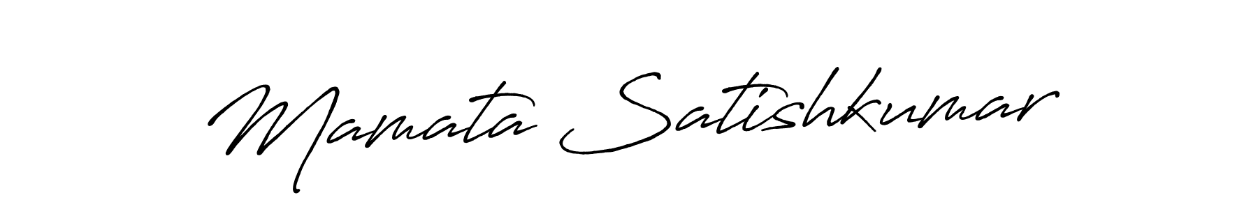 Make a beautiful signature design for name Mamata Satishkumar. With this signature (Antro_Vectra_Bolder) style, you can create a handwritten signature for free. Mamata Satishkumar signature style 7 images and pictures png