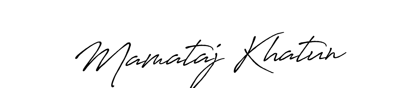 Make a beautiful signature design for name Mamataj Khatun. With this signature (Antro_Vectra_Bolder) style, you can create a handwritten signature for free. Mamataj Khatun signature style 7 images and pictures png
