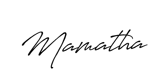 Create a beautiful signature design for name Mamatha. With this signature (Antro_Vectra_Bolder) fonts, you can make a handwritten signature for free. Mamatha signature style 7 images and pictures png