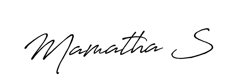 How to make Mamatha S signature? Antro_Vectra_Bolder is a professional autograph style. Create handwritten signature for Mamatha S name. Mamatha S signature style 7 images and pictures png