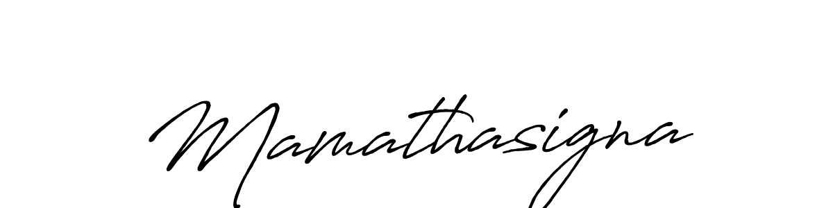How to make Mamathasigna name signature. Use Antro_Vectra_Bolder style for creating short signs online. This is the latest handwritten sign. Mamathasigna signature style 7 images and pictures png