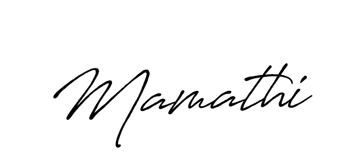 Design your own signature with our free online signature maker. With this signature software, you can create a handwritten (Antro_Vectra_Bolder) signature for name Mamathi. Mamathi signature style 7 images and pictures png