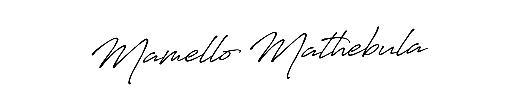 The best way (Antro_Vectra_Bolder) to make a short signature is to pick only two or three words in your name. The name Mamello Mathebula include a total of six letters. For converting this name. Mamello Mathebula signature style 7 images and pictures png
