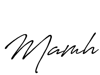 Create a beautiful signature design for name Mamh. With this signature (Antro_Vectra_Bolder) fonts, you can make a handwritten signature for free. Mamh signature style 7 images and pictures png