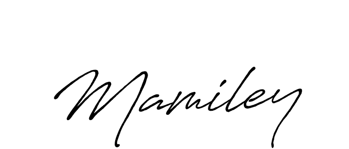 Design your own signature with our free online signature maker. With this signature software, you can create a handwritten (Antro_Vectra_Bolder) signature for name Mamiley. Mamiley signature style 7 images and pictures png