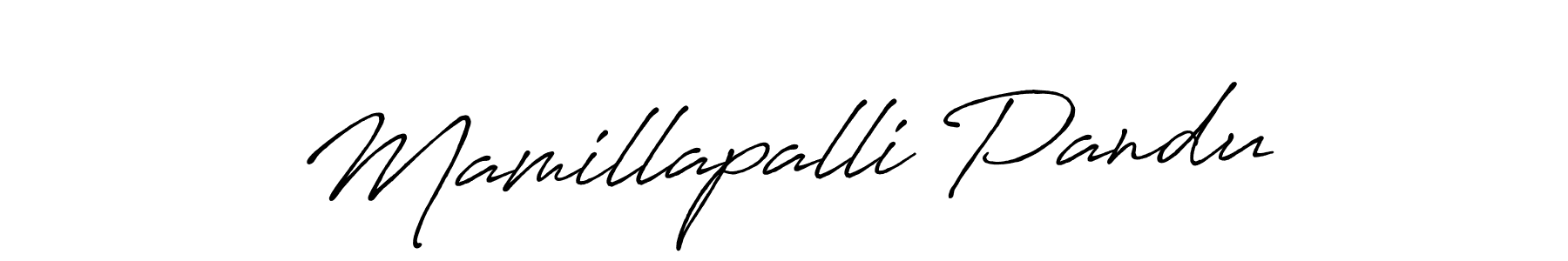 Design your own signature with our free online signature maker. With this signature software, you can create a handwritten (Antro_Vectra_Bolder) signature for name Mamillapalli Pandu. Mamillapalli Pandu signature style 7 images and pictures png