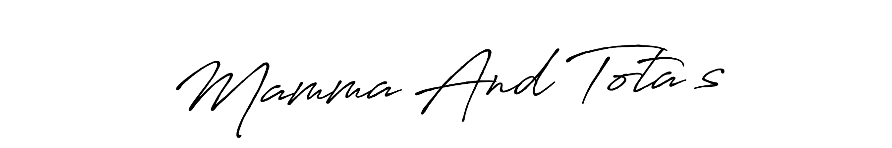 Mamma And Tota’s stylish signature style. Best Handwritten Sign (Antro_Vectra_Bolder) for my name. Handwritten Signature Collection Ideas for my name Mamma And Tota’s. Mamma And Tota’s signature style 7 images and pictures png