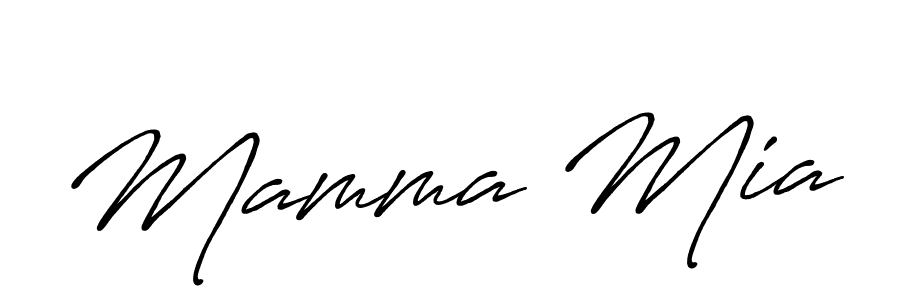 How to make Mamma Mia name signature. Use Antro_Vectra_Bolder style for creating short signs online. This is the latest handwritten sign. Mamma Mia signature style 7 images and pictures png