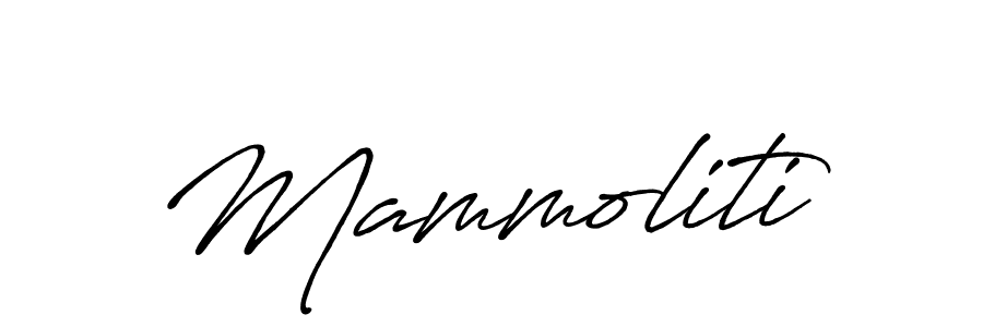 Design your own signature with our free online signature maker. With this signature software, you can create a handwritten (Antro_Vectra_Bolder) signature for name Mammoliti. Mammoliti signature style 7 images and pictures png