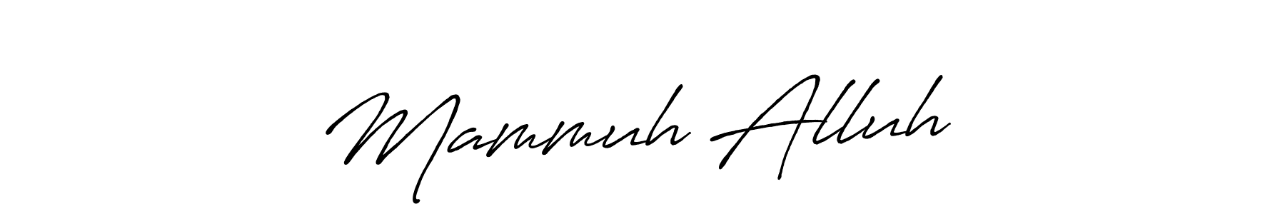 Make a beautiful signature design for name Mammuh Alluh❤️. With this signature (Antro_Vectra_Bolder) style, you can create a handwritten signature for free. Mammuh Alluh❤️ signature style 7 images and pictures png