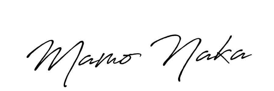 Use a signature maker to create a handwritten signature online. With this signature software, you can design (Antro_Vectra_Bolder) your own signature for name Mamo Naka. Mamo Naka signature style 7 images and pictures png