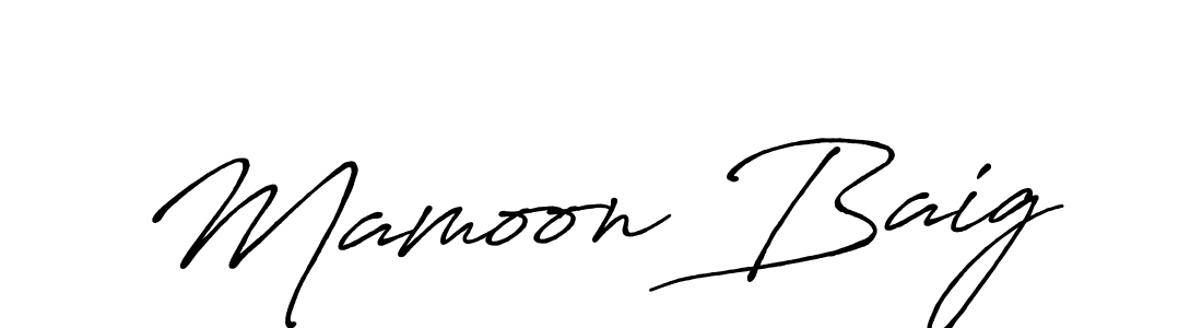 Also You can easily find your signature by using the search form. We will create Mamoon Baig name handwritten signature images for you free of cost using Antro_Vectra_Bolder sign style. Mamoon Baig signature style 7 images and pictures png