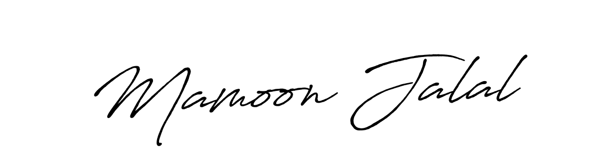 Also You can easily find your signature by using the search form. We will create Mamoon Jalal name handwritten signature images for you free of cost using Antro_Vectra_Bolder sign style. Mamoon Jalal signature style 7 images and pictures png