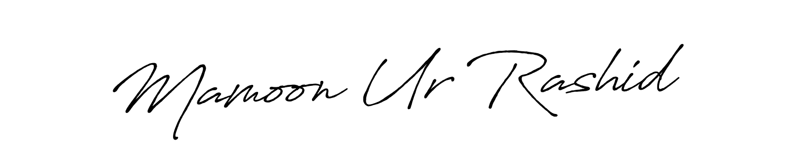 Design your own signature with our free online signature maker. With this signature software, you can create a handwritten (Antro_Vectra_Bolder) signature for name Mamoon Ur Rashid. Mamoon Ur Rashid signature style 7 images and pictures png