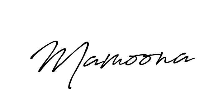 How to make Mamoona name signature. Use Antro_Vectra_Bolder style for creating short signs online. This is the latest handwritten sign. Mamoona signature style 7 images and pictures png