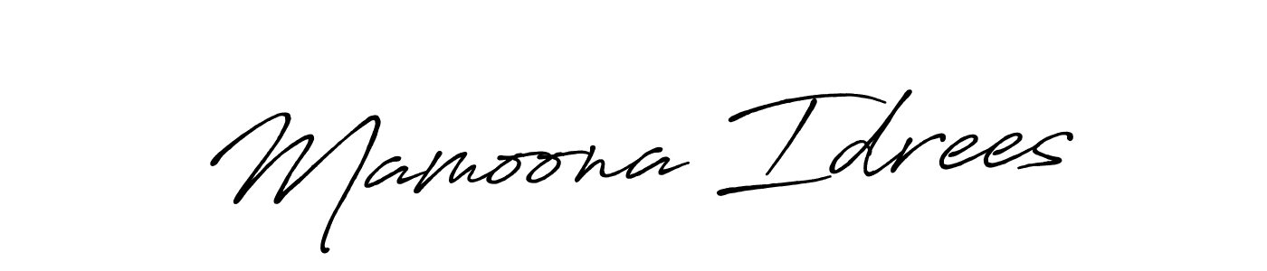 Make a beautiful signature design for name Mamoona Idrees. Use this online signature maker to create a handwritten signature for free. Mamoona Idrees signature style 7 images and pictures png