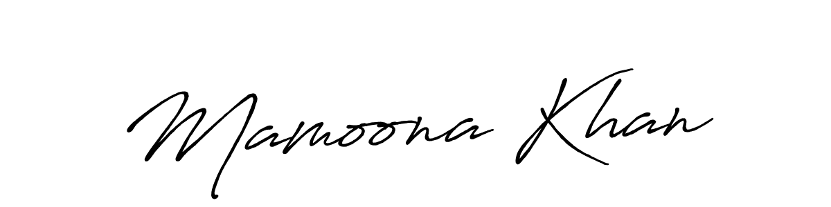 Make a beautiful signature design for name Mamoona Khan. Use this online signature maker to create a handwritten signature for free. Mamoona Khan signature style 7 images and pictures png