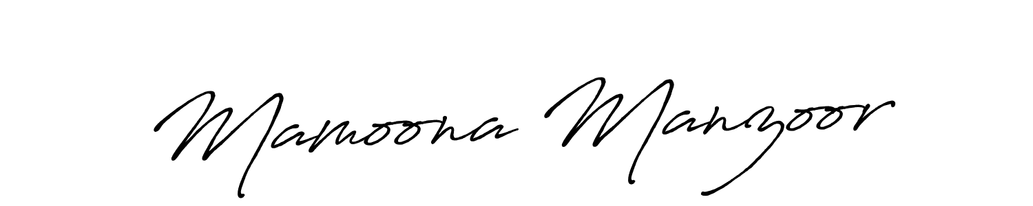 Make a short Mamoona Manzoor signature style. Manage your documents anywhere anytime using Antro_Vectra_Bolder. Create and add eSignatures, submit forms, share and send files easily. Mamoona Manzoor signature style 7 images and pictures png