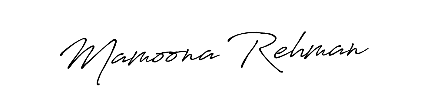 Also we have Mamoona Rehman name is the best signature style. Create professional handwritten signature collection using Antro_Vectra_Bolder autograph style. Mamoona Rehman signature style 7 images and pictures png