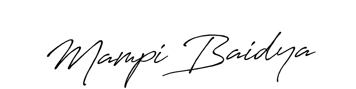 Make a short Mampi Baidya signature style. Manage your documents anywhere anytime using Antro_Vectra_Bolder. Create and add eSignatures, submit forms, share and send files easily. Mampi Baidya signature style 7 images and pictures png