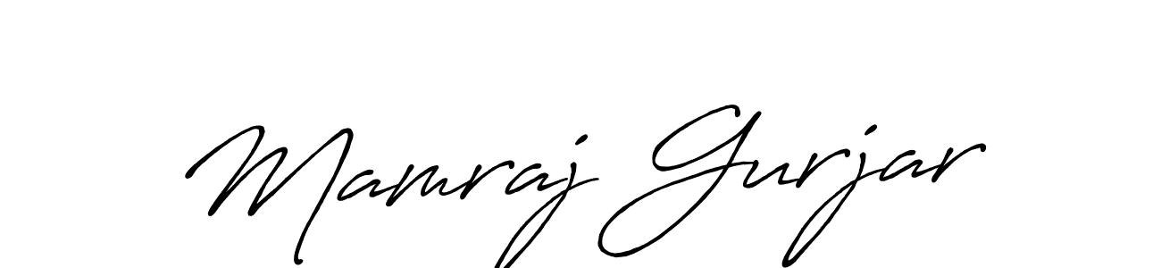 Design your own signature with our free online signature maker. With this signature software, you can create a handwritten (Antro_Vectra_Bolder) signature for name Mamraj Gurjar. Mamraj Gurjar signature style 7 images and pictures png