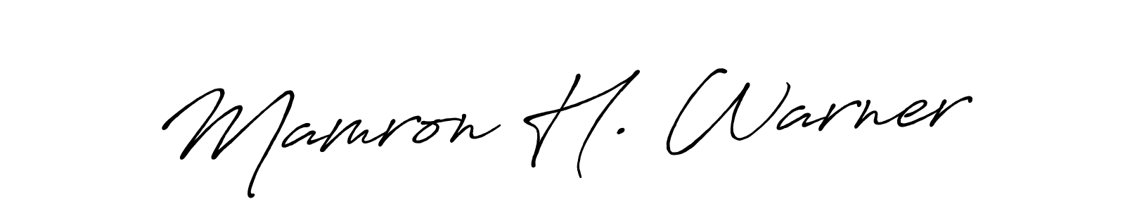 Once you've used our free online signature maker to create your best signature Antro_Vectra_Bolder style, it's time to enjoy all of the benefits that Mamron H. Warner name signing documents. Mamron H. Warner signature style 7 images and pictures png