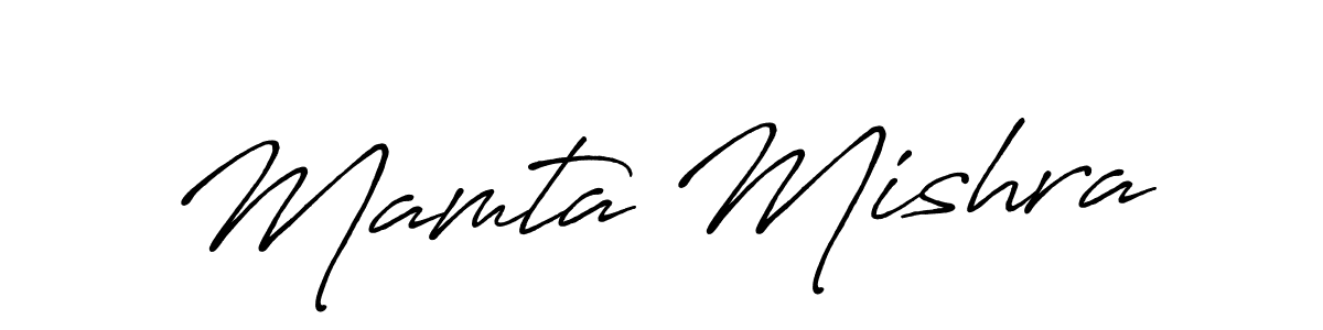 Create a beautiful signature design for name Mamta Mishra. With this signature (Antro_Vectra_Bolder) fonts, you can make a handwritten signature for free. Mamta Mishra signature style 7 images and pictures png