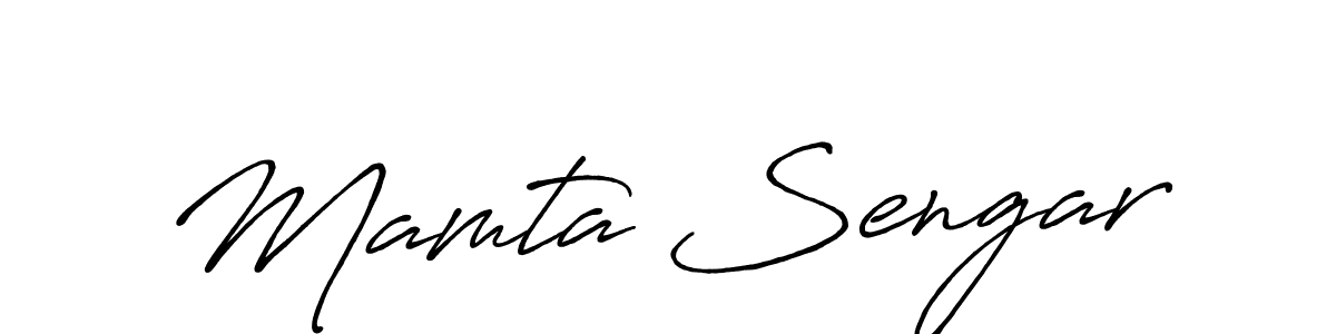 Make a beautiful signature design for name Mamta Sengar. With this signature (Antro_Vectra_Bolder) style, you can create a handwritten signature for free. Mamta Sengar signature style 7 images and pictures png